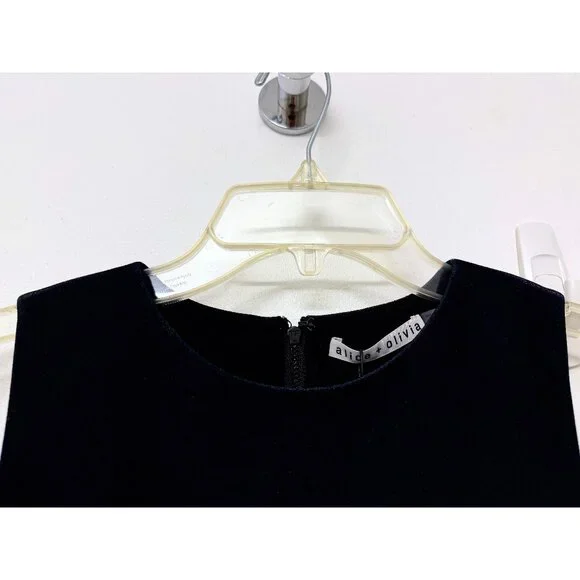 NWT Alice + Olivia The Beatles Clyde Shift Mini Dress Fab Four Portrait Black 0 - Picture 5 of 13